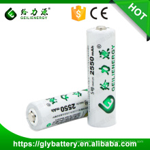 Geilienergy 1.2V 2550mAh AA nimh batería de batería recargable